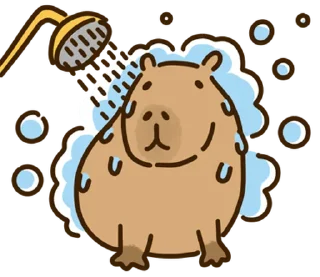 Sticker капибара // 🪵 @svalkablin - 1