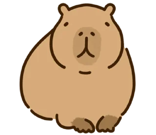 Sticker капибара // 🪵 @svalkablin - 9