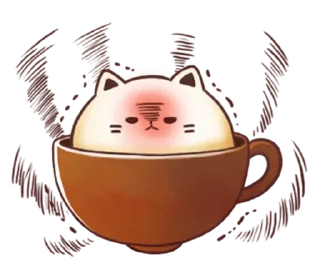 Sticker Sweet time Catppuccino @moe_sticker_bot - 1