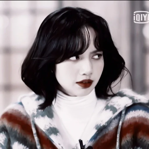 human face bangs person