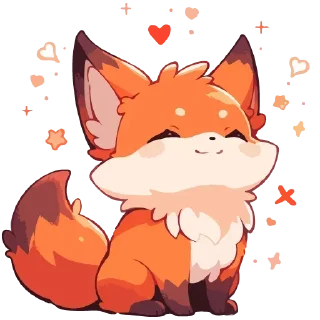 Sticker Лисички @anime4_arts - 1