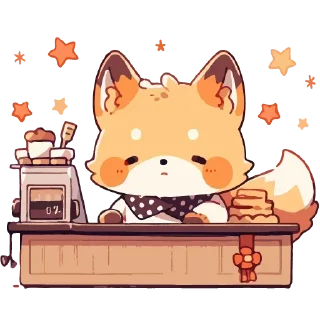 Sticker Лисички @anime4_arts - 6