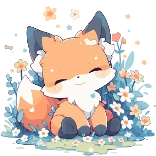 Sticker Лисички @anime4_arts - 7