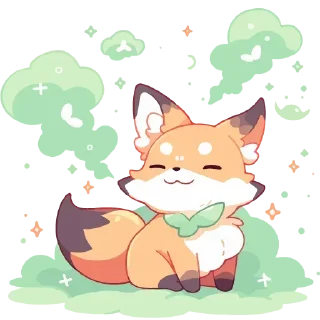 Sticker Лисички @anime4_arts - 0