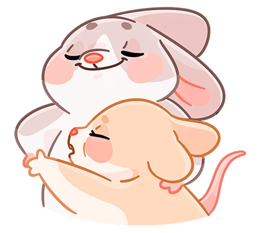 Sticker littlemousehugbeztexta - 1