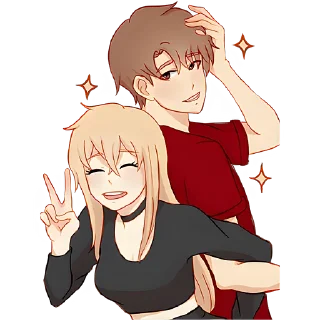 Sticker Любовь в воздухе 3 @Nyasticks - 1