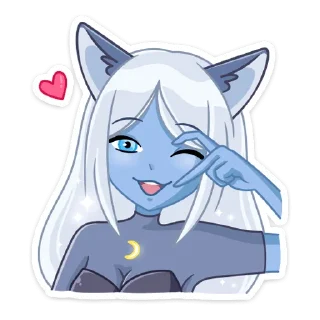 Стикер Лунная Мелани @TgSticker - 8