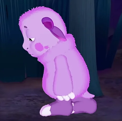 cartoon animal figure pink