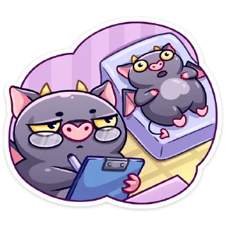 Sticker Чертёнок Лютик :: @stickroom - 4