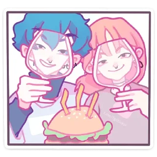 Sticker @tgstickers малиновый джем без надписей - 10