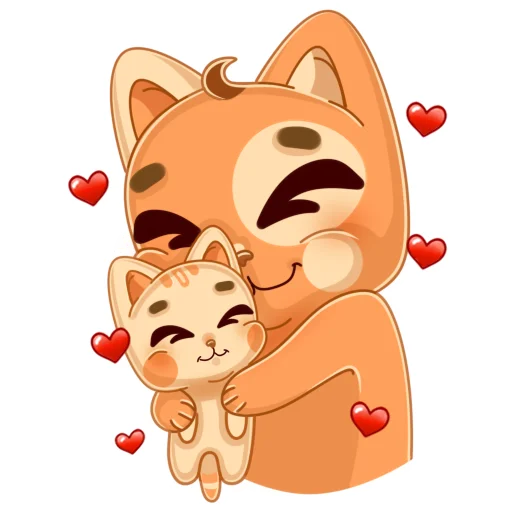 Стикер Мандариновый кот - 8