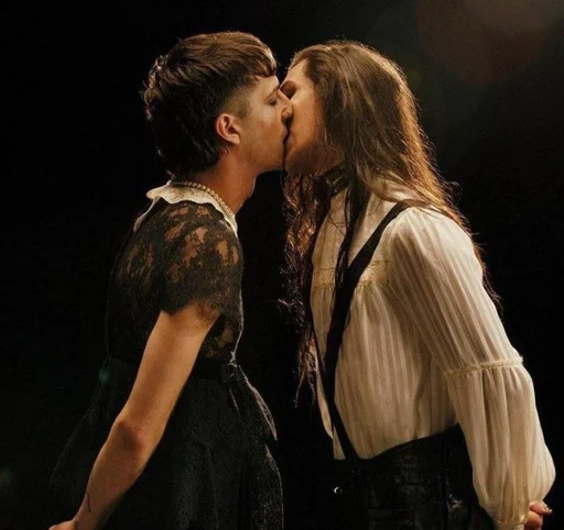 kiss person clothing