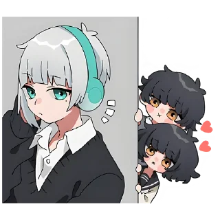 Sticker Мао и Мио @anime4_arts - 6