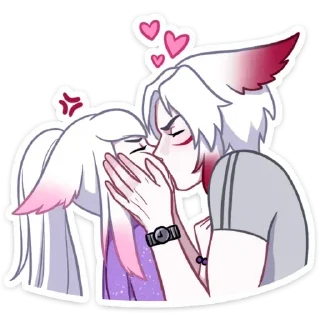 Sticker Мари и Хидэ: Медовый месяц @anime4_arts - 0