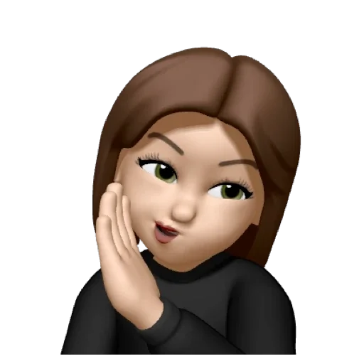 cartoon human face girl