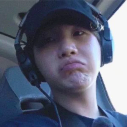 person human face headphones