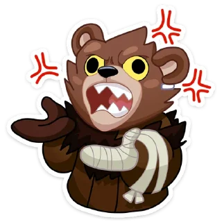 Стикер Медвежутка без надписей @TgSticker - 4