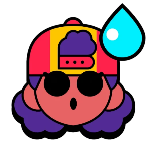 Стикер MEG BRAWL STARS PINS (by @nsunsetn) - 6