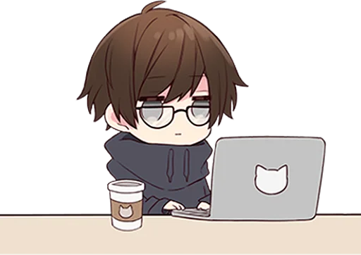 Стикер Менхера-кун 2 @nyasticks - 3