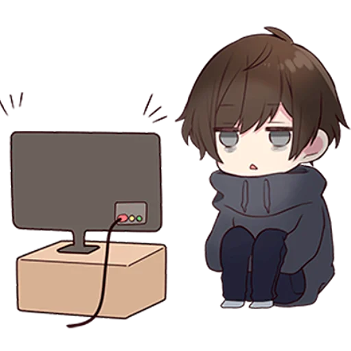 Стикер Менхера-кун 2 @nyasticks - 2