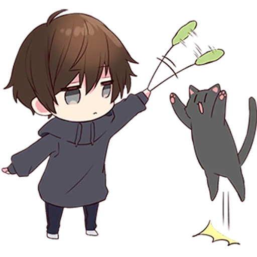 Стикер Менхера-кун 2 @nyasticks - 1