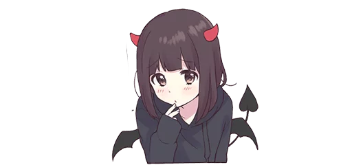 Стикер cuteanimegirl - 1