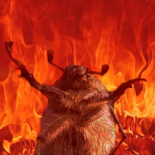 животное пламя Пожар