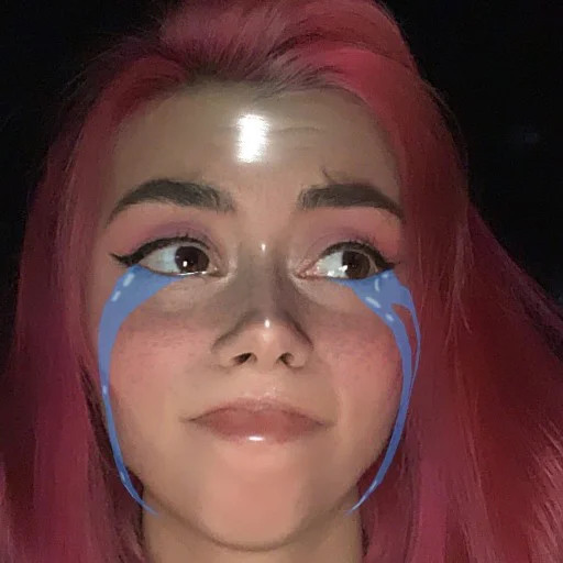 human face lipstick eyelash