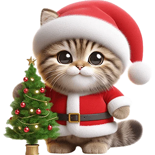 Sticker meow_Happy_Christmas_Nyasticks - 1