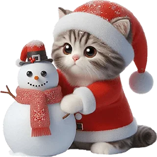Sticker Новогодний котик @Nyasticks - 10