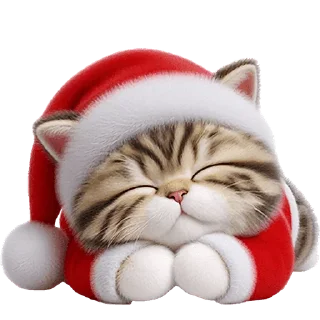Sticker Новогодний котик @Nyasticks - 0