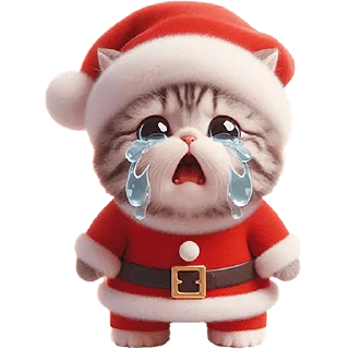 Sticker Новогодний котик @Nyasticks - 4