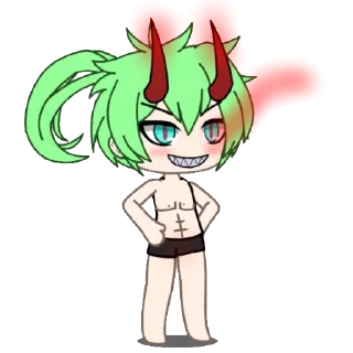 Стикер мидори альфа полудемон гача лаеф - 0