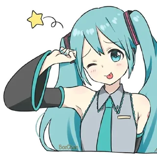 Стикер Мику Хацунэ "BoxChan" - 1