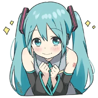 Стикер Мику Хацунэ "BoxChan" - 3