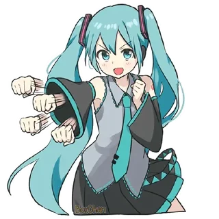 Стикер Мику Хацунэ "BoxChan" - 5