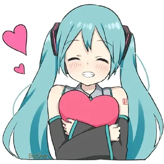 Стикер Мику Хацунэ "BoxChan" - 6