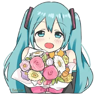 Стикер Мику Хацунэ "BoxChan" - 7