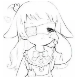 Стикер ♡🐇️ ° ˖ сонная ♡  ° ˖ by @anime_stickerr - 7