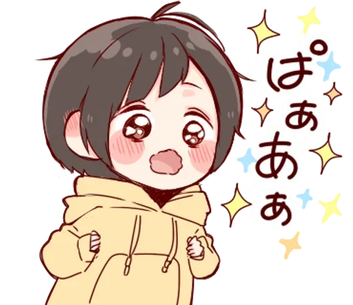 Стикер ✿девочка в толстовке✿ @anime_sticks - 11