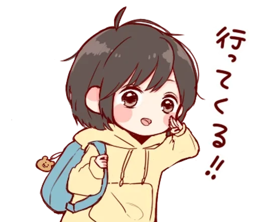 Стикер ✿девочка в толстовке✿ @anime_sticks - 8