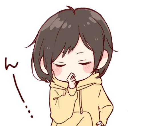 Стикер ✿девочка в толстовке✿ @anime_sticks - 3