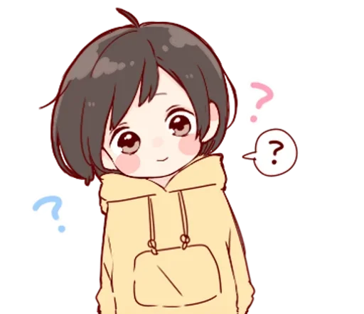 Стикер ✿девочка в толстовке✿ @anime_sticks - 1