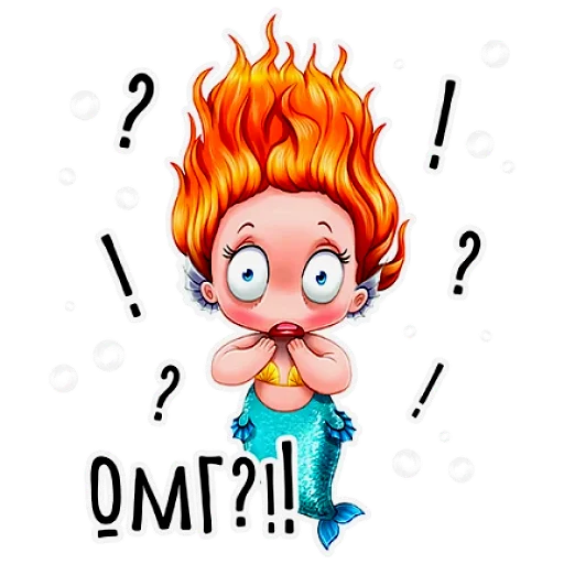 Sticker Русалка - 0