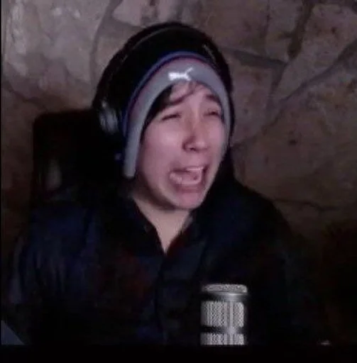 human face person headphones