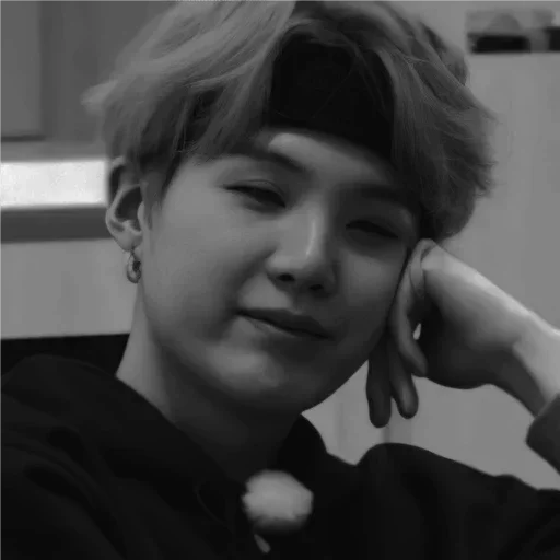 person human face black and white