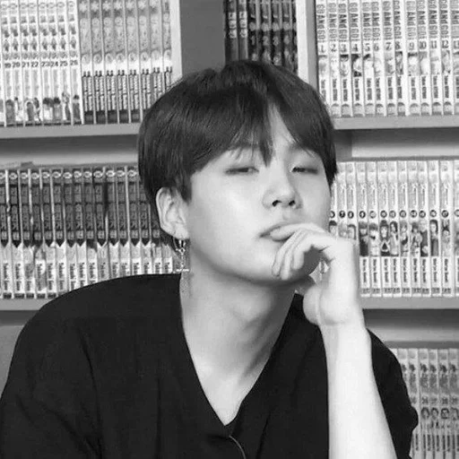 person human face black and white