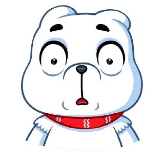 Стикер Миша Белый :: @stickroom - 3