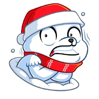 Стикер Миша Белый :: @stickroom - 4