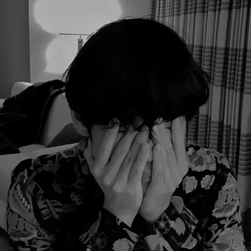 person indoor black and white